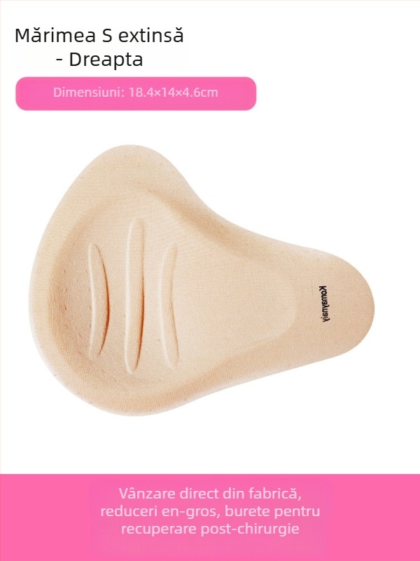 Kangmei Naili Forme postoperatorii de sân din burete – din bumbac, respirante, fără urme, pentru femei după mastectomie