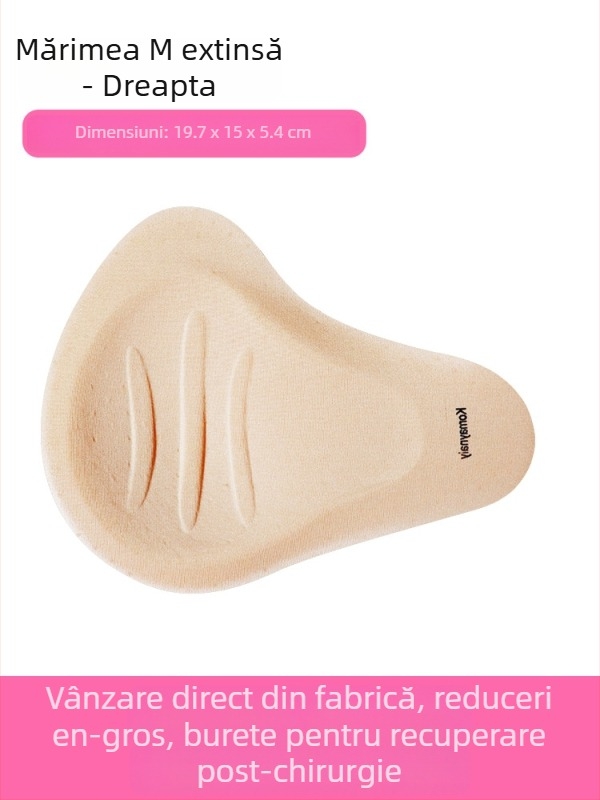Kangmei Naili Forme postoperatorii de sân din burete – din bumbac, respirante, fără urme, pentru femei după mastectomie