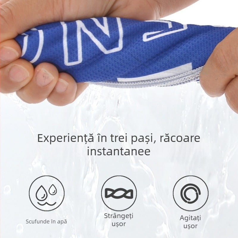 Prosop sport, ice-silk, uscare rapidă, absorbție a transpirației, răcire, portabil