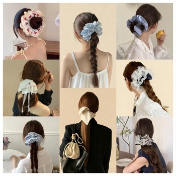 Bandă pentru păr din material – model în dungi, realizare manuală, Toamnă 2024, stil lejer, proaspăt și dulce