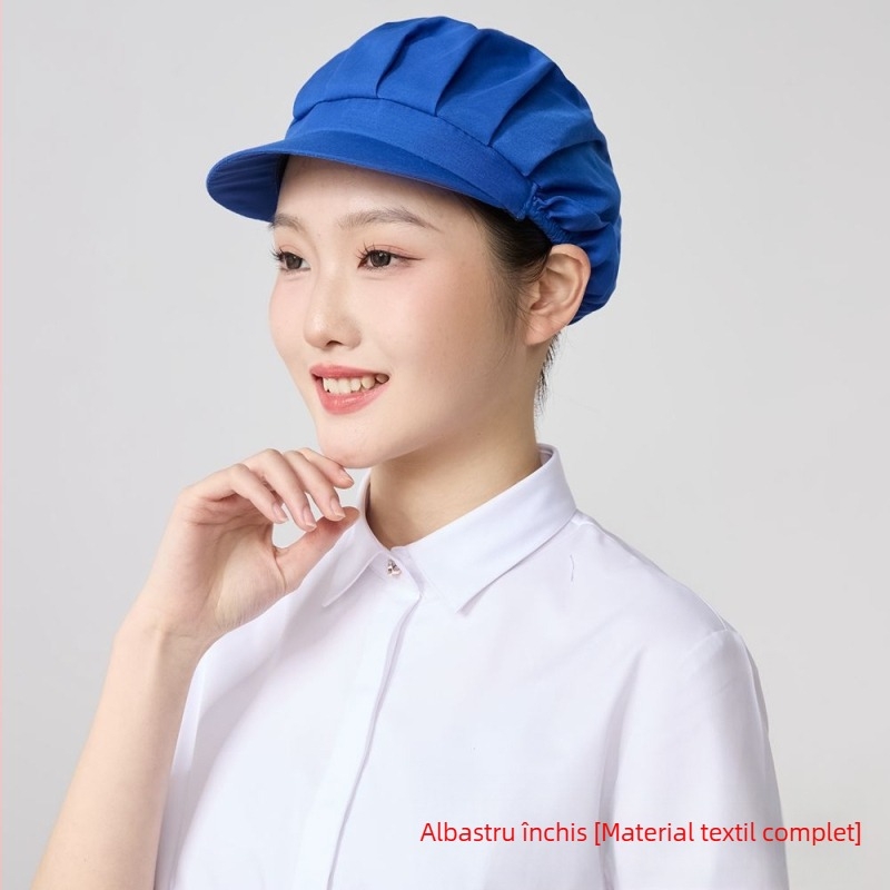 Pălărie din plasă pentru ateliere alimentare, poliester, țesătură twill, model monocrom, stil coreean.