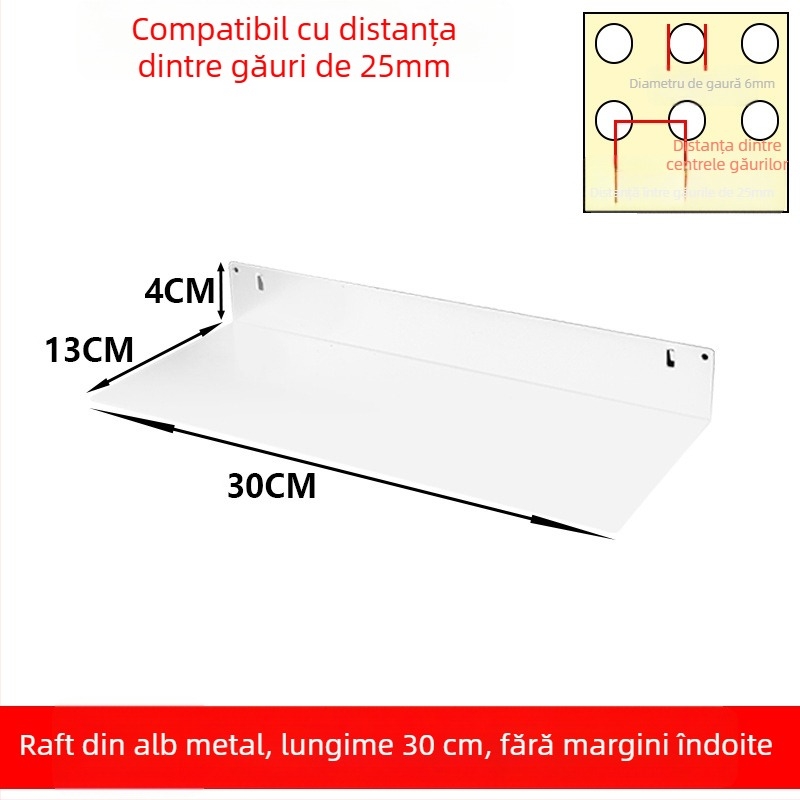 Set de accesorii din fier pentru panouri perforate, cârlige magnetice pentru montaj DIY în sisteme de depozitare metalice