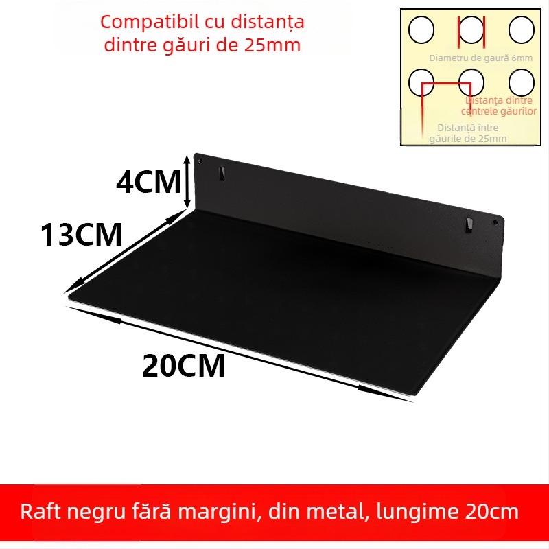 Set de accesorii din fier pentru panouri perforate, cârlige magnetice pentru montaj DIY în sisteme de depozitare metalice