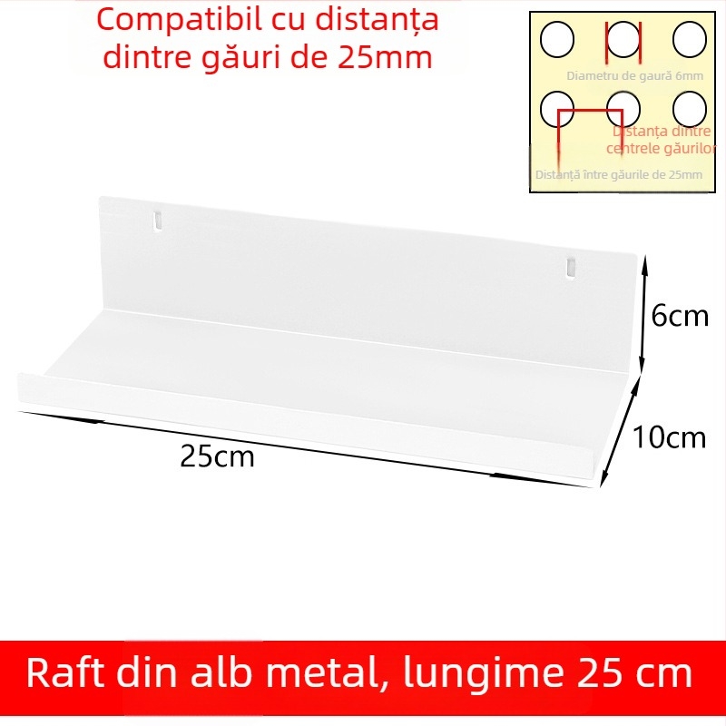 Set de accesorii din fier pentru panouri perforate, cârlige magnetice pentru montaj DIY în sisteme de depozitare metalice