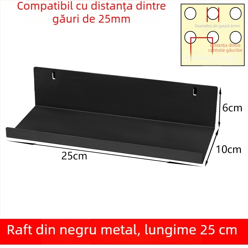 Set de accesorii din fier pentru panouri perforate, cârlige magnetice pentru montaj DIY în sisteme de depozitare metalice