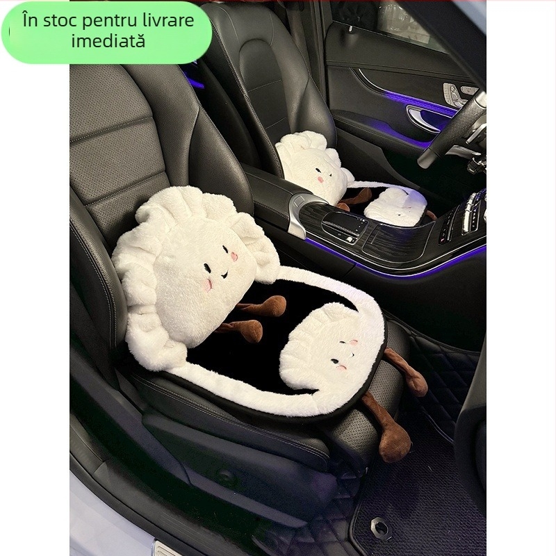 Perne lombare auto integrate, catifea, utilizare de iarnă, stil drăguț, compatibil universal