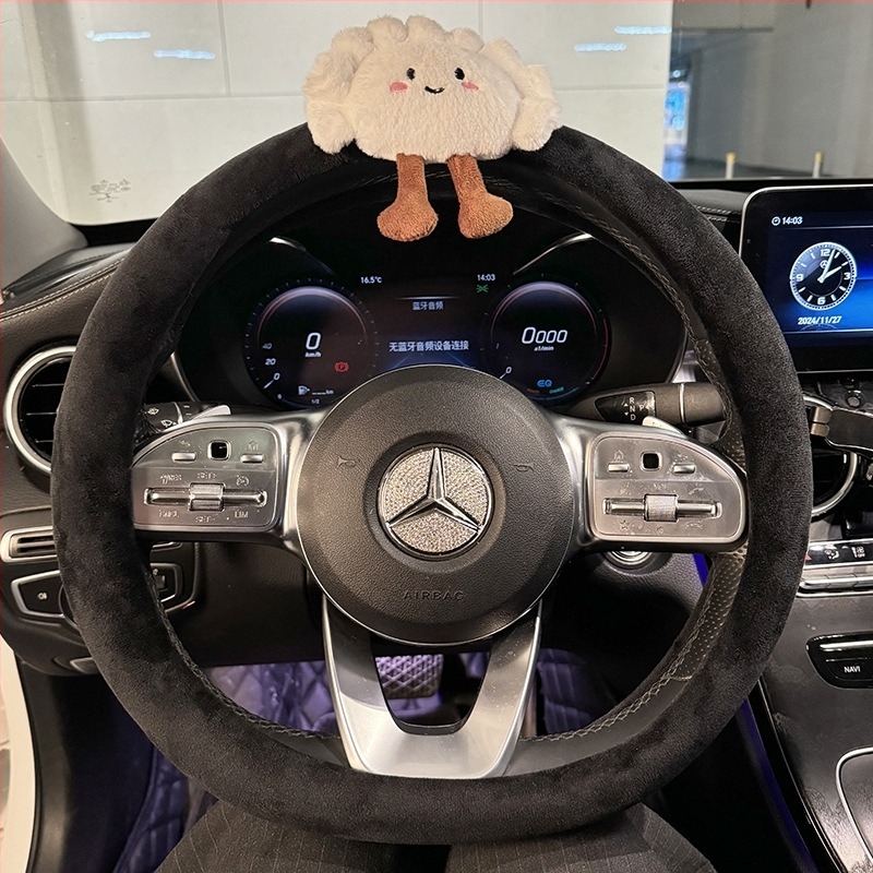 Perne lombare auto integrate, catifea, utilizare de iarnă, stil drăguț, compatibil universal