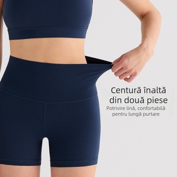 Inflachi pantaloni de yoga pentru femei, trei sferturi, care absorbă umezeala, din nailon + spandex Hyosung, talie înaltă, uscare rapidă, primăvara 2024