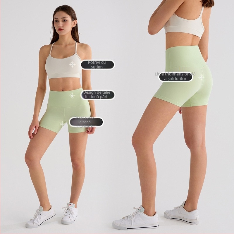 Inflachi pantaloni de yoga pentru femei, trei sferturi, care absorbă umezeala, din nailon + spandex Hyosung, talie înaltă, uscare rapidă, primăvara 2024