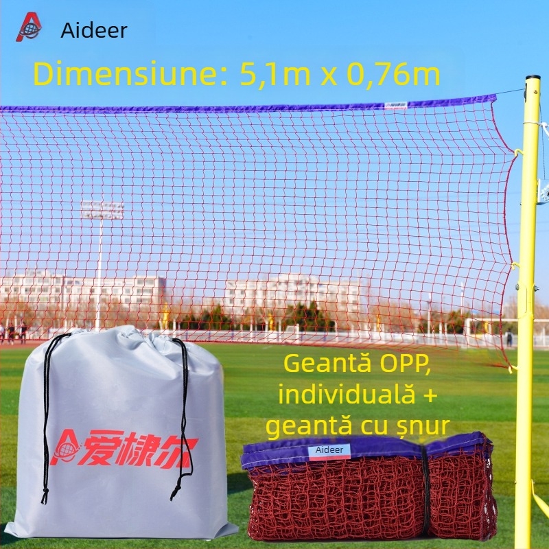 Neta portabilă de badminton, marca Aidil, pentru antrenament amator și joc în aer liber, cu stâlpi și plasă