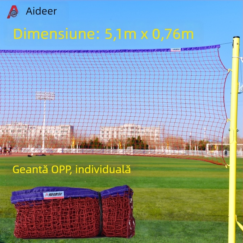 Neta portabilă de badminton, marca Aidil, pentru antrenament amator și joc în aer liber, cu stâlpi și plasă