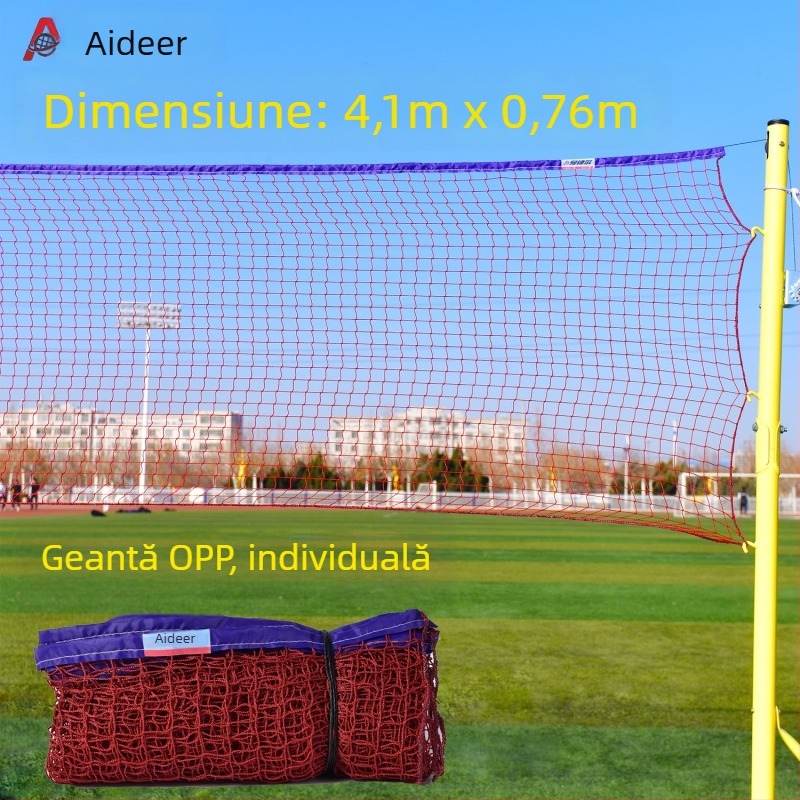 Neta portabilă de badminton, marca Aidil, pentru antrenament amator și joc în aer liber, cu stâlpi și plasă