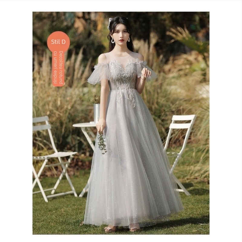 Rochie de domnișoare - Elegantă de toamnă 2025, lungime medie, fără mâneci, stil chinezesc, retro literar