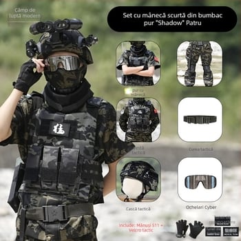 Vesta tactică pentru copii, camuflaj, vestă de protecție cu armură de nivel 3