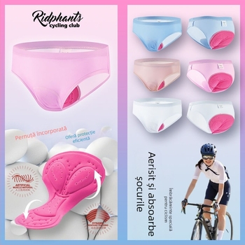 RIDPHANTS Lenjerie de ciclism unisex cu pernă triunghiulară din silicon - uscare rapidă, absorbția umidității, respirabilă pentru primăvară