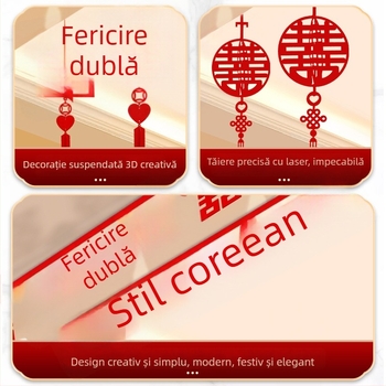 Set de decor pentru sufragerie de nuntă cu ghirlandă Xi și perdea de tavan (textil nețesut, panglică)