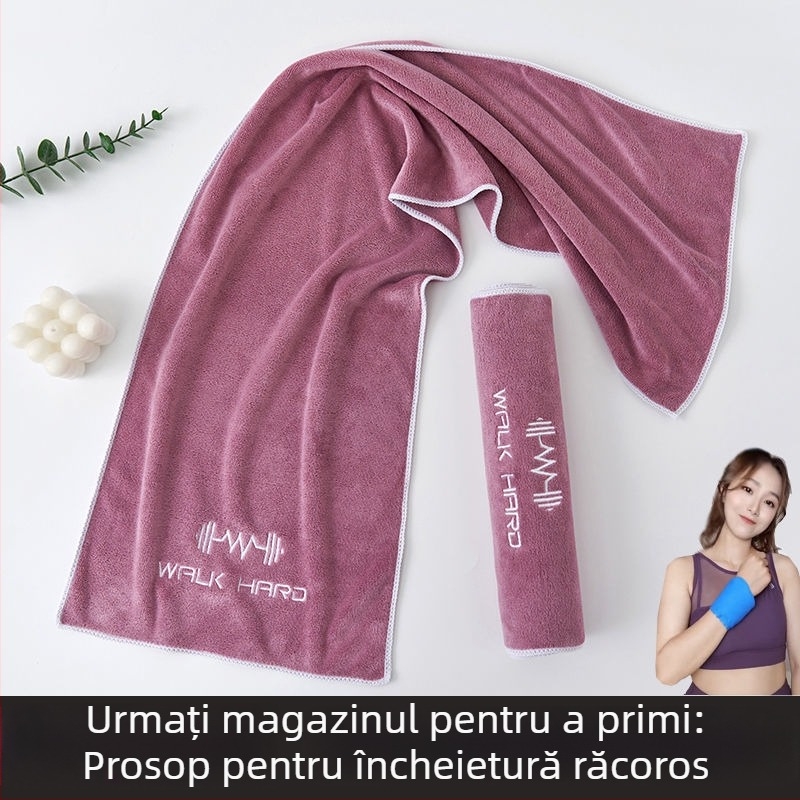 Prosop sport din microfibră, absorbant la transpirație, cu lungime extinsă pentru sală, alergare și yoga, mare, portabil, uscare rapidă
