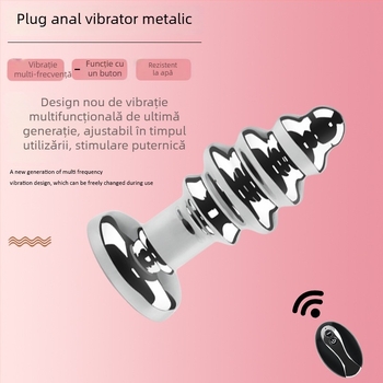Dongkai Plug Anal Electric cu Mărgele de Tracțiune, din Aluminiu – Jucărie sexuală pentru adulți cu vibrație