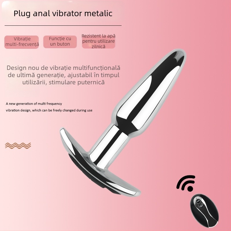 Dongkai Plug Anal Electric cu Mărgele de Tracțiune, din Aluminiu – Jucărie sexuală pentru adulți cu vibrație