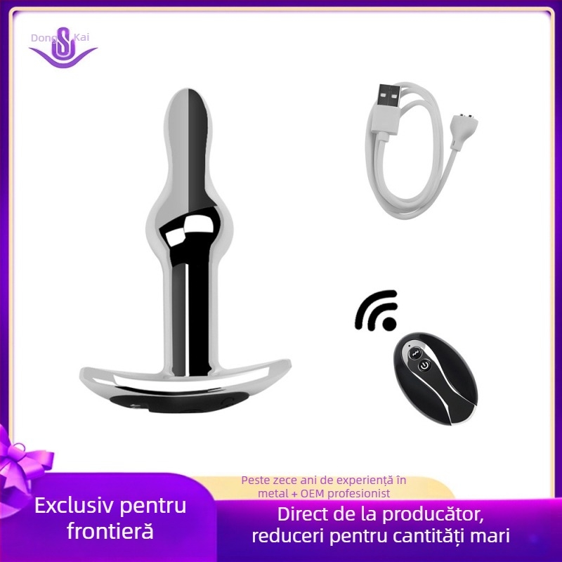 Dongkai Plug Anal Electric cu Mărgele de Tracțiune, din Aluminiu – Jucărie sexuală pentru adulți cu vibrație