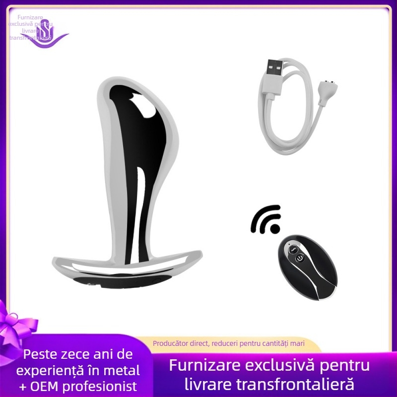 Dongkai Plug Anal Electric cu Mărgele de Tracțiune, din Aluminiu – Jucărie sexuală pentru adulți cu vibrație