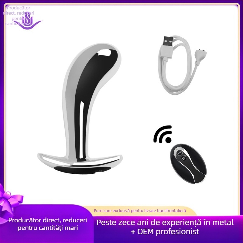 Dongkai Plug Anal Electric cu Mărgele de Tracțiune, din Aluminiu – Jucărie sexuală pentru adulți cu vibrație