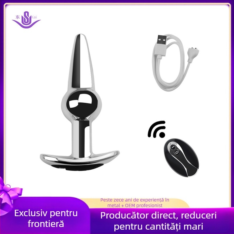 Dongkai Plug Anal Electric cu Mărgele de Tracțiune, din Aluminiu – Jucărie sexuală pentru adulți cu vibrație