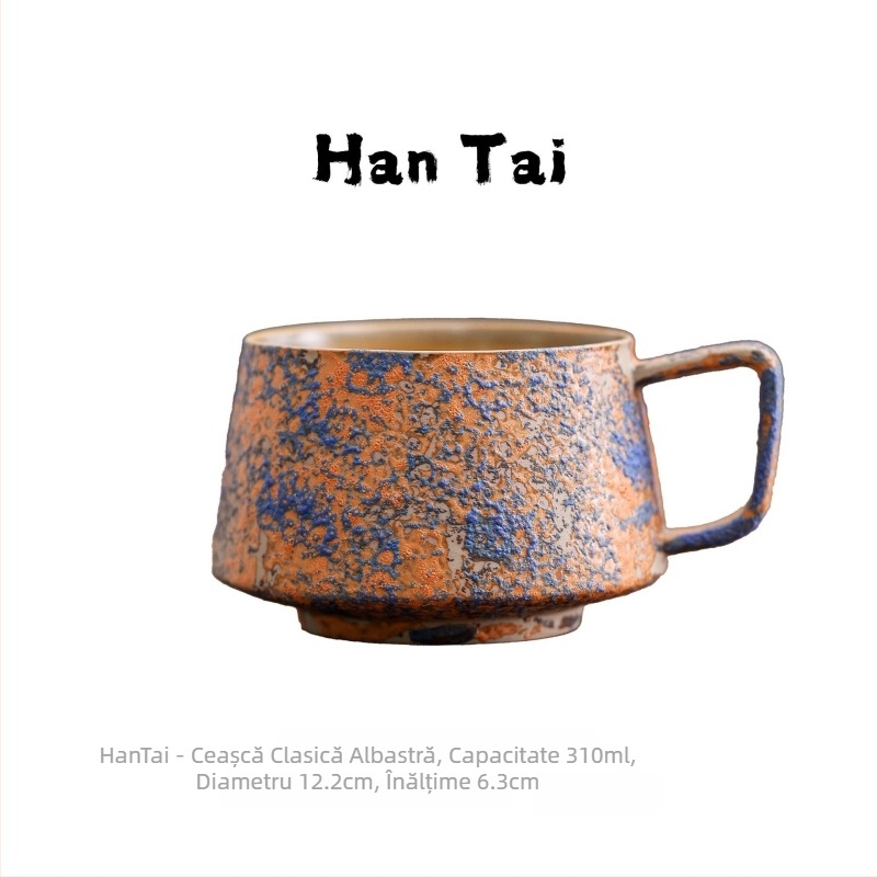 Ceașă de cafea ceramic Nordic cu latte art, design retro, greutate 300 g, imprimare logo disponibilă, personalizare posibilă