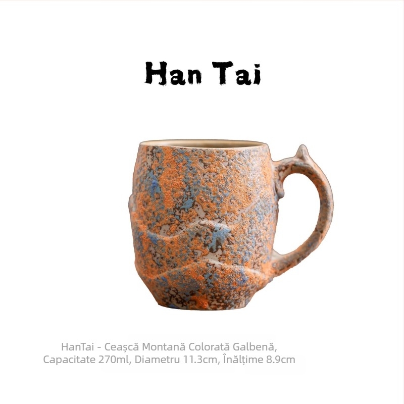 Ceașă de cafea ceramic Nordic cu latte art, design retro, greutate 300 g, imprimare logo disponibilă, personalizare posibilă