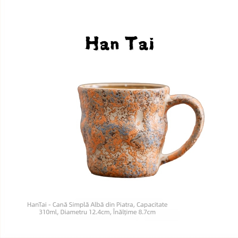 Ceașă de cafea ceramic Nordic cu latte art, design retro, greutate 300 g, imprimare logo disponibilă, personalizare posibilă