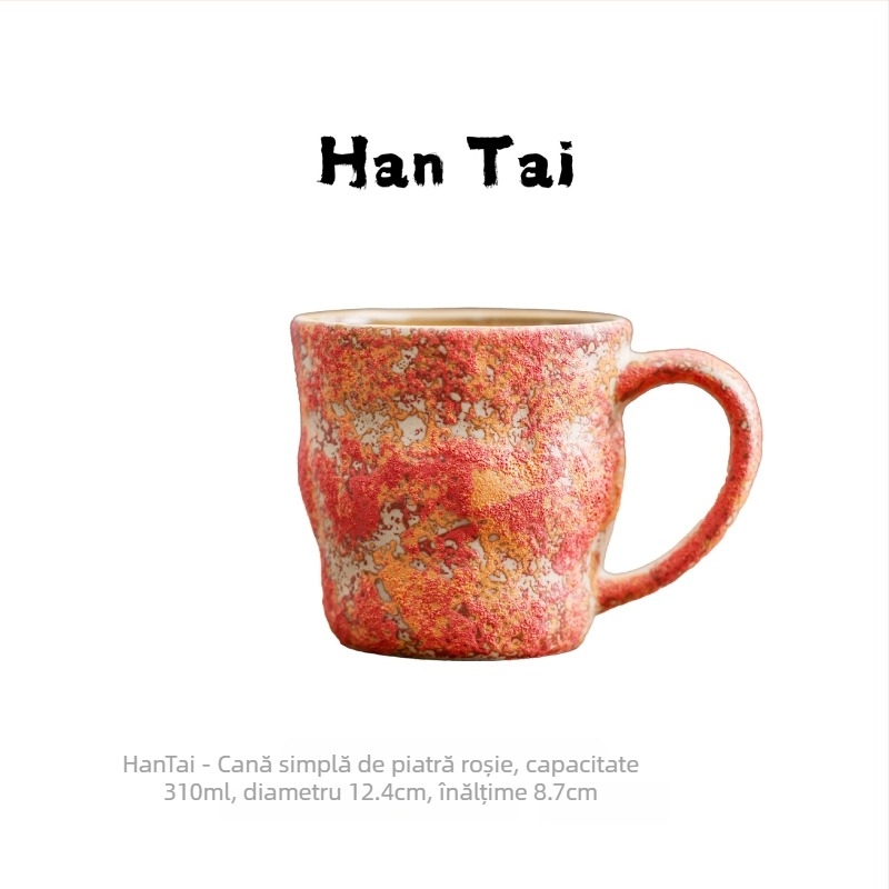 Ceașă de cafea ceramic Nordic cu latte art, design retro, greutate 300 g, imprimare logo disponibilă, personalizare posibilă