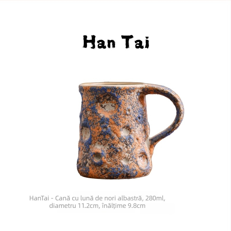 Ceașă de cafea ceramic Nordic cu latte art, design retro, greutate 300 g, imprimare logo disponibilă, personalizare posibilă