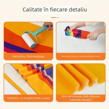 Prosop de plajă din microfibră - absorbant, uscare rapidă, imprimare reactive, 400–500 g, 150D