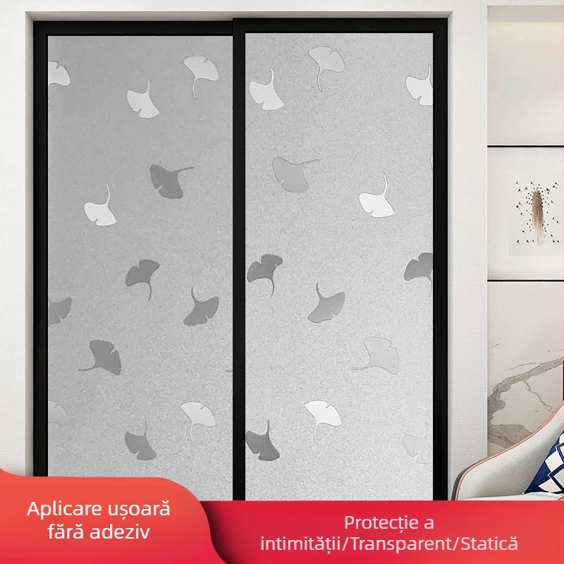 Film de sticlă pentru baie – confidențialitate, mat, model geometric, bucată unică (pentru baie)