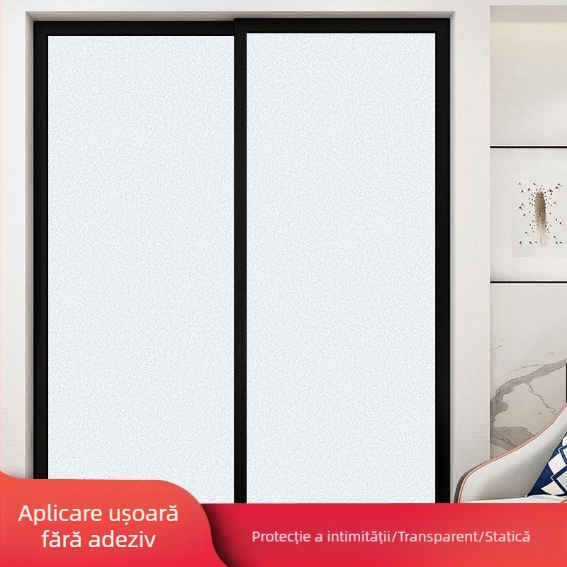 Film de sticlă pentru baie – confidențialitate, mat, model geometric, bucată unică (pentru baie)