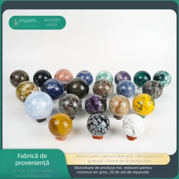 Sferă de cristal decorativă cu mai multe pietre, lucioasă, stil minimalist modern, cristale personalizabile pentru casă și birou Feng Shui