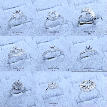 Suport pentru inel placat cu argint S925, cu design de fulg de zăpadă, cu Moissanite și zirconiu, afișaj geometric din cupru, placare electrolitică