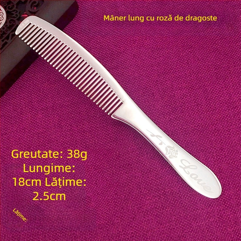 Pieptene pentru păr din argint S999, în formă de floare, lucrat manual, accesorii pentru păr