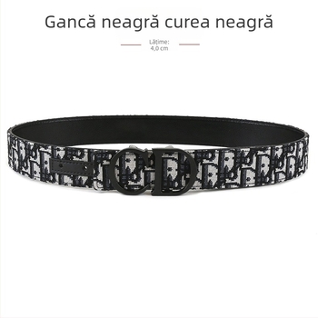 Curea de bărbați țesută, cataramă din aliaj, cataramă netedă, manufactură complet manuală, design original