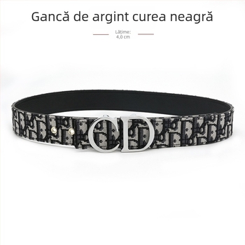 Curea de bărbați țesută, cataramă din aliaj, cataramă netedă, manufactură complet manuală, design original