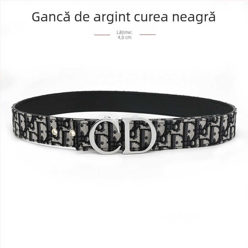 Curea de bărbați țesută, cataramă din aliaj, cataramă netedă, manufactură complet manuală, design original