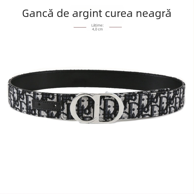 Curea de bărbați țesută, cataramă din aliaj, cataramă netedă, manufactură complet manuală, design original