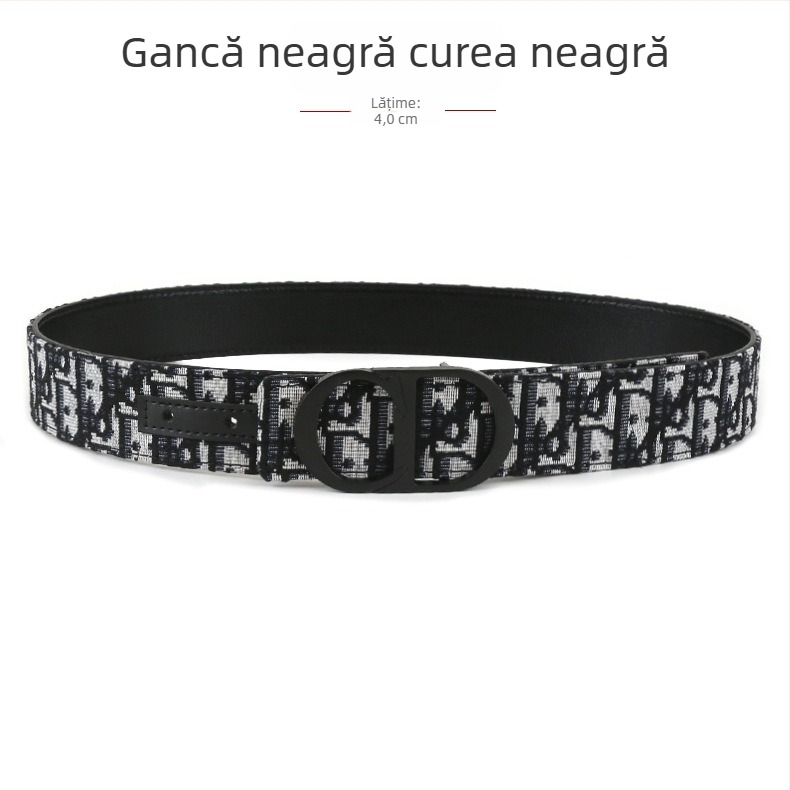 Curea de bărbați țesută, cataramă din aliaj, cataramă netedă, manufactură complet manuală, design original