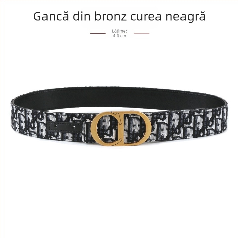 Curea de bărbați țesută, cataramă din aliaj, cataramă netedă, manufactură complet manuală, design original