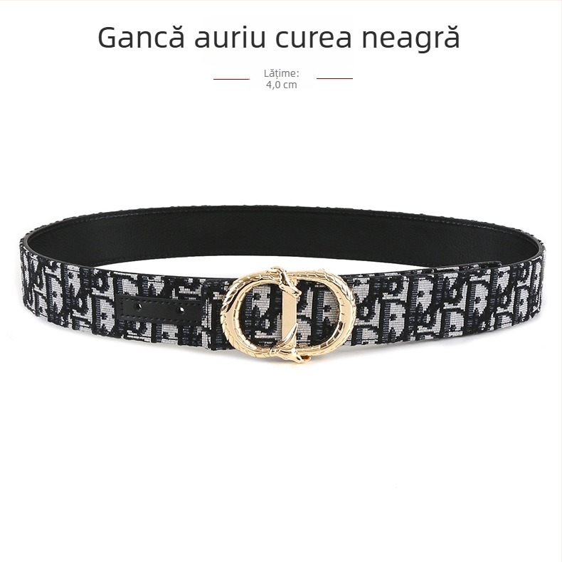 Curea de bărbați țesută, cataramă din aliaj, cataramă netedă, manufactură complet manuală, design original