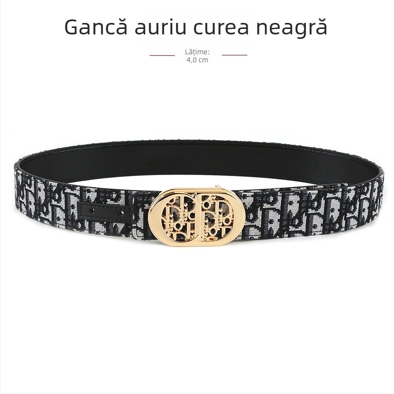 Curea de bărbați țesută, cataramă din aliaj, cataramă netedă, manufactură complet manuală, design original