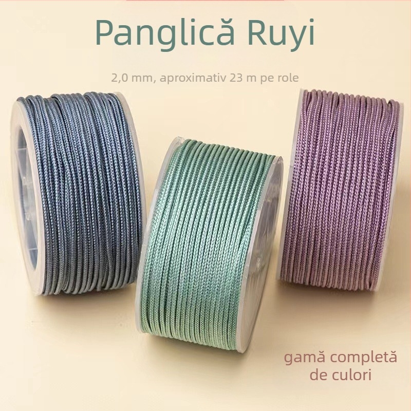 Colier din cordon țesut manual; material: cord; execuție: țesut manual; pregătit pentru pandantiv