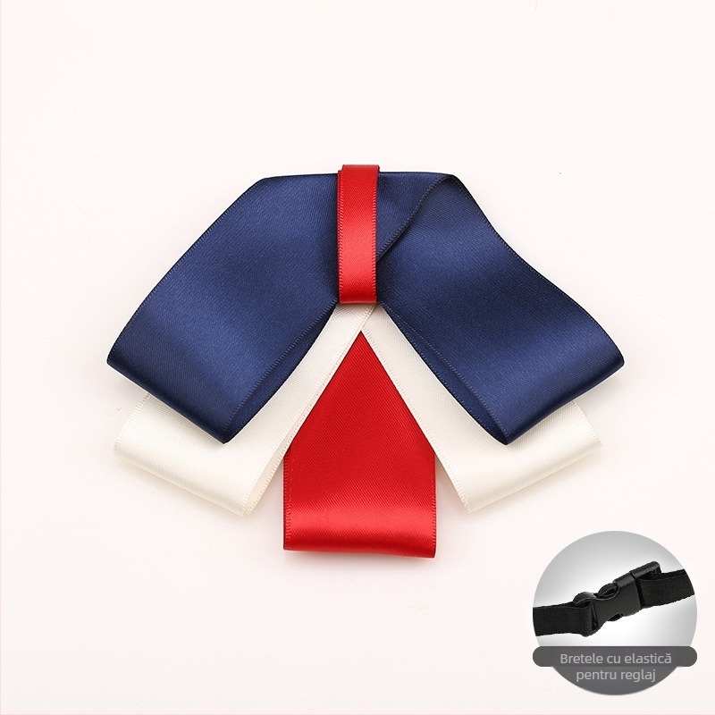 Papion cu floare pentru femei, căptușeală poliester, yarn-dyed culoare solidă, stil cap plat