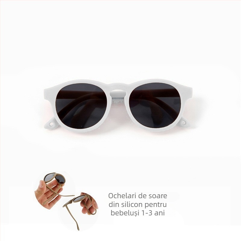 Ochelari de soare polarizați pentru bebeluși, UV400, ramă completă, lentile TAC, formă ovală