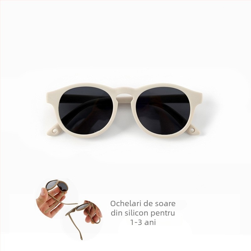 Ochelari de soare polarizați pentru bebeluși, UV400, ramă completă, lentile TAC, formă ovală